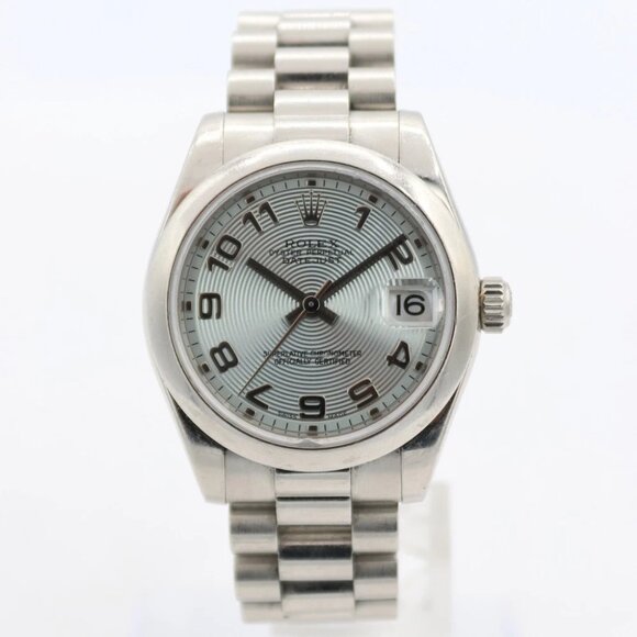 2001 Rolex 178246 Concentric Glacial Datejust Ladies Wristwatch Platinum 950 - Picture 5 of 9